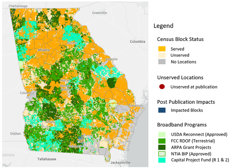 2023 broadband service availability map