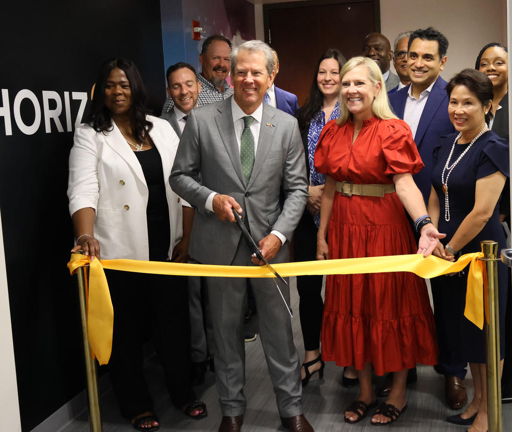 The ribbon was cut by Governor Brian Kemp.