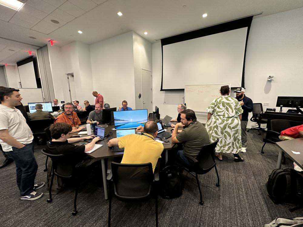 Cyber Dawg event participants working