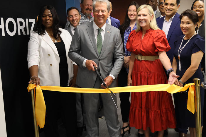 The ribbon was cut by Governor Brian Kemp.